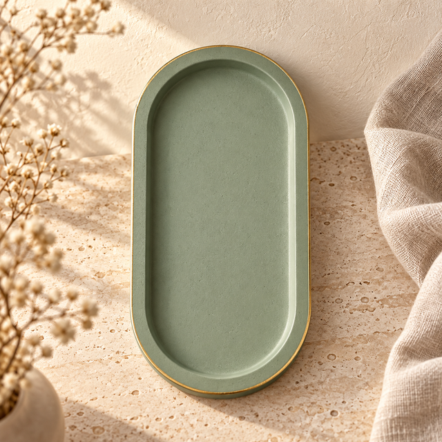 Oval Concrete Tray