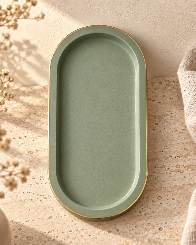 Oval Concrete Tray