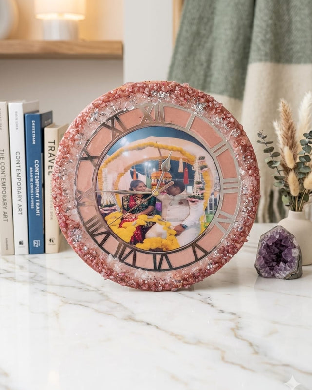 Personalized Resin Photo Wall Clock