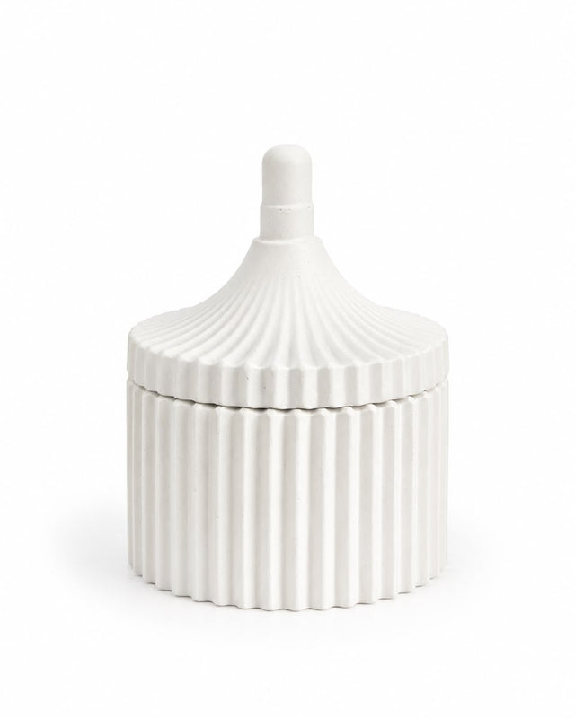 Ribbed Mini Jar with Lid